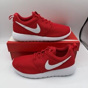 Nike Roshe One GS‎ Running Shoes YOUTH Kids Sz 5 Y University Red/White Sneakers